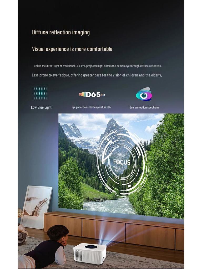 1080P Portable Home Projector with Wireless WiFi