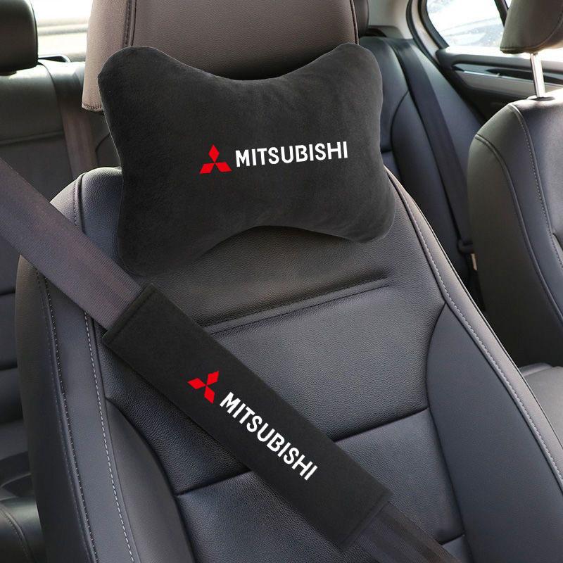 pdsh9 Car Seat Neck Pillow Headrest Lumbar Belt Shoulder Pads for Mitsubishi Outlander Lancer RALLIART Pajero Auto Accessories