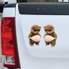 3D Pet Belly Sticker Soft Anti-Collision Sticker Cartoon Kitten/Puppy Decal with Big Belly Cute