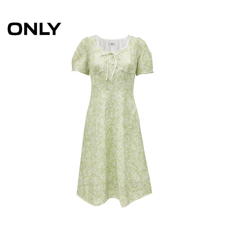 ONLY 2025 Spring Sweet Elegant Puff Sleeve Floral Midi Dress