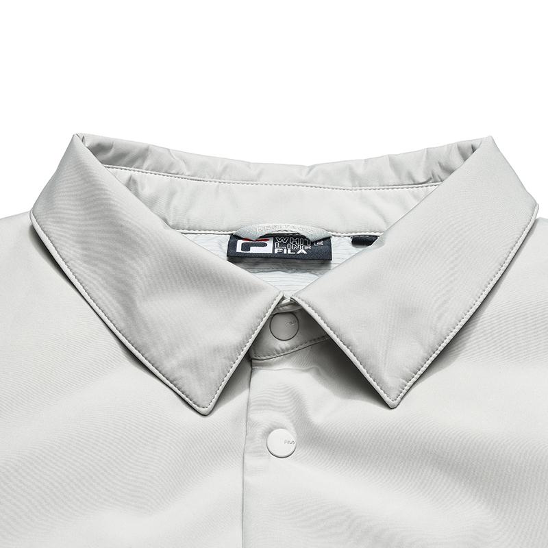 Fila Heritage Fashion Classic Simple Casual Comfortable Versatile Warm Duck Down Thin Shirt Down Jacket Men Jacket Gray F11M548907FLY