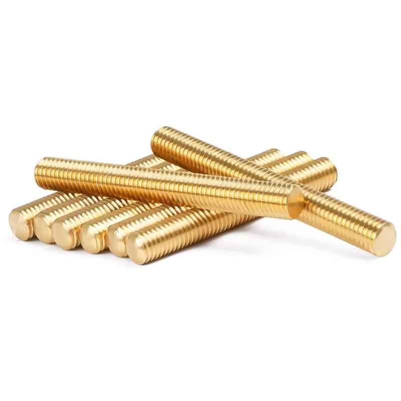 M2-M16 Metric Brass Thread Rod Long Brass Bolt Full Thread Shaft Rod Bar Stud Length 25/30/35/4045/50/60/70/80mm ~ 150 mm