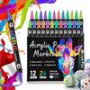 Acrylic 24 12 Suitable for and Ideal for DIY and Handmade Suitable for Children and Perfect for Art and Markers, Double-Ended, Two-Tone, Colors, Pens,