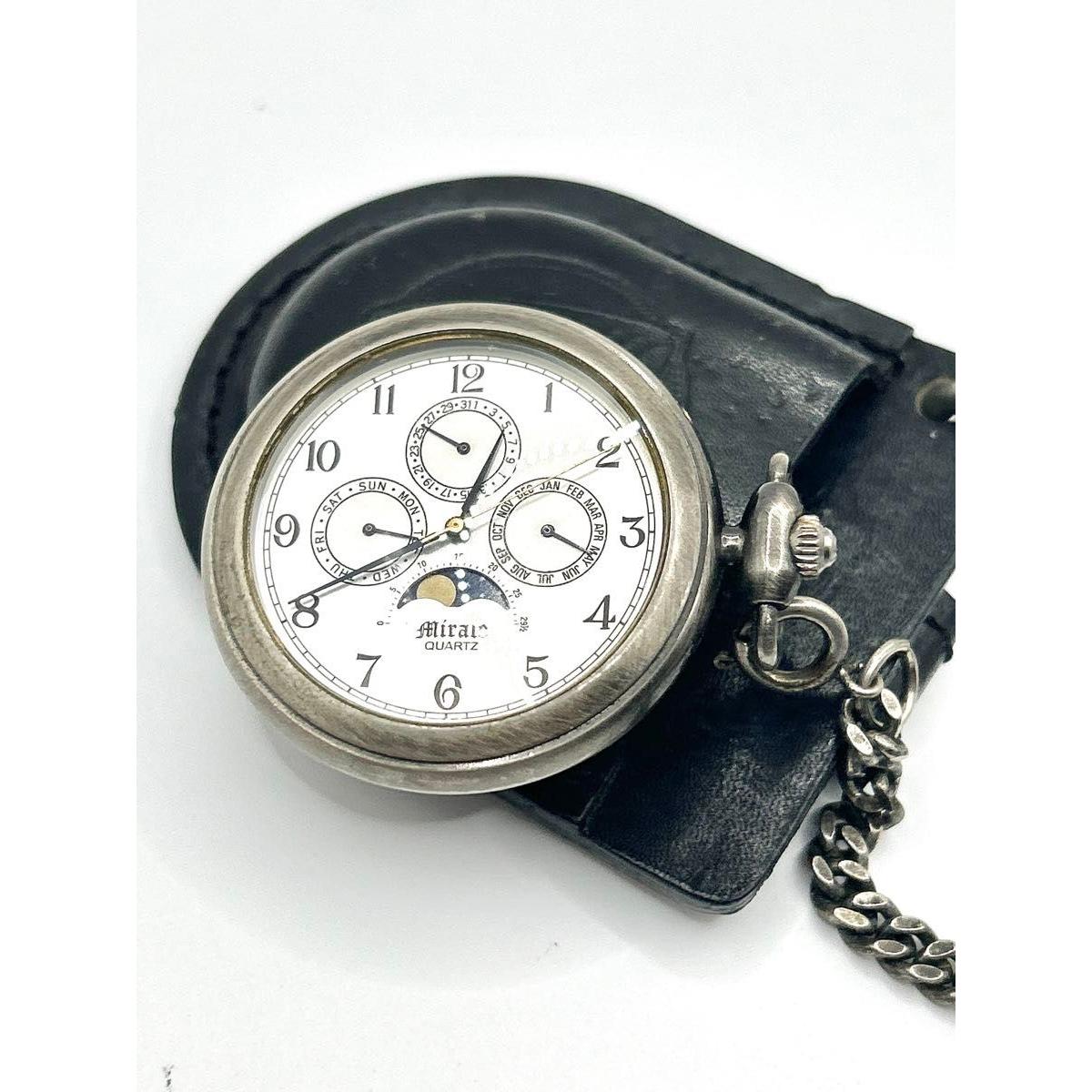 CITIZEN mirale Pocket watch calendar moon phase new battery watch working item Citizen