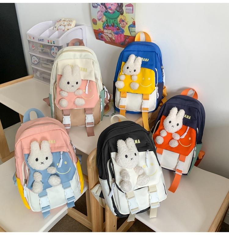 The Backpack Comes With A Cartoon Rabbit Fashionable Cute Coin Wallet Versatile