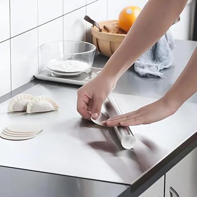 40cm Roestvrij Staal Snijplank - Groot, Makkelijk Schoon te Maken, Multifunctioneel Keuken Snijoppervlak voor Fruit, Groenten & Meer