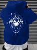 Street camping wind forest star theme printed hoodie mountain view moon phase oversize couple sweater