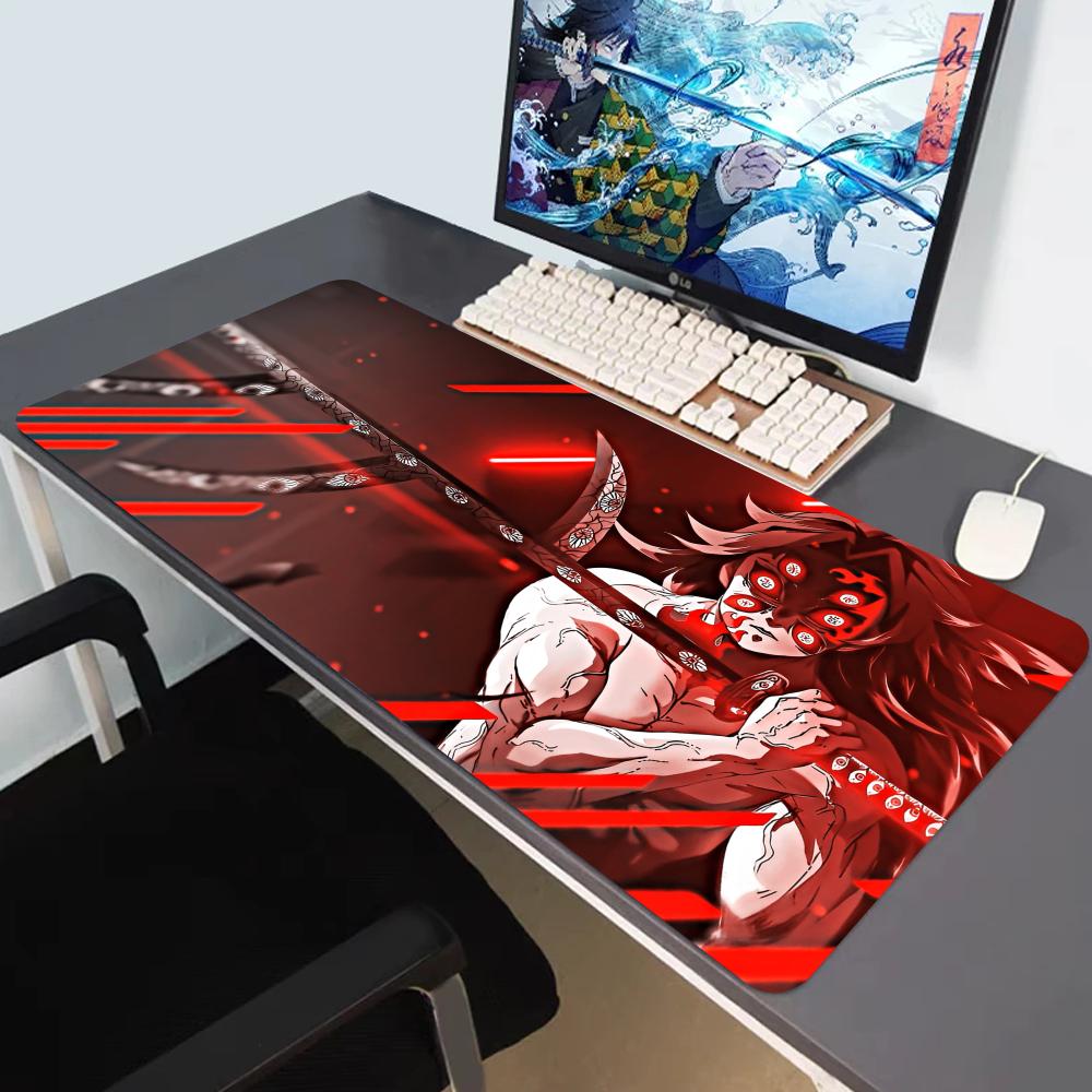 PC Red  White Anime Character Gaming Mouse Pad Waterproof Desk Mat for Gamers