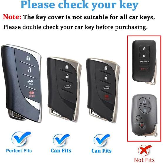 For Lexus Key Fob Cover Fit for 4 Buttons TPU Full Cover for Lexus ES350 ES300h UX200 LS500 LS500H LC500 LC500h (Pink)