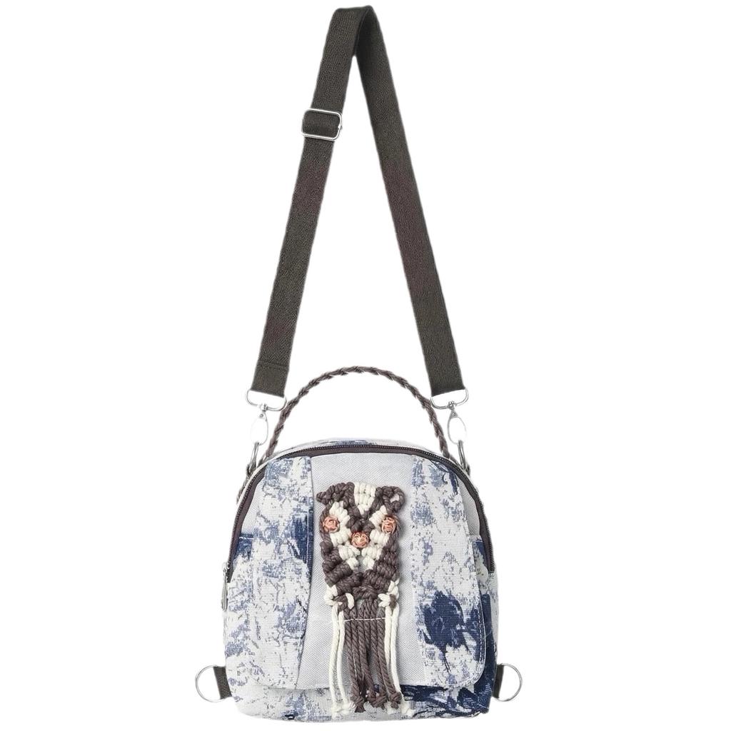 Jacquard Embroidery Bag - Multi-functional Three-in-One Bag, Crossbody, Shoulder Bag, Dual Shoulder Bag