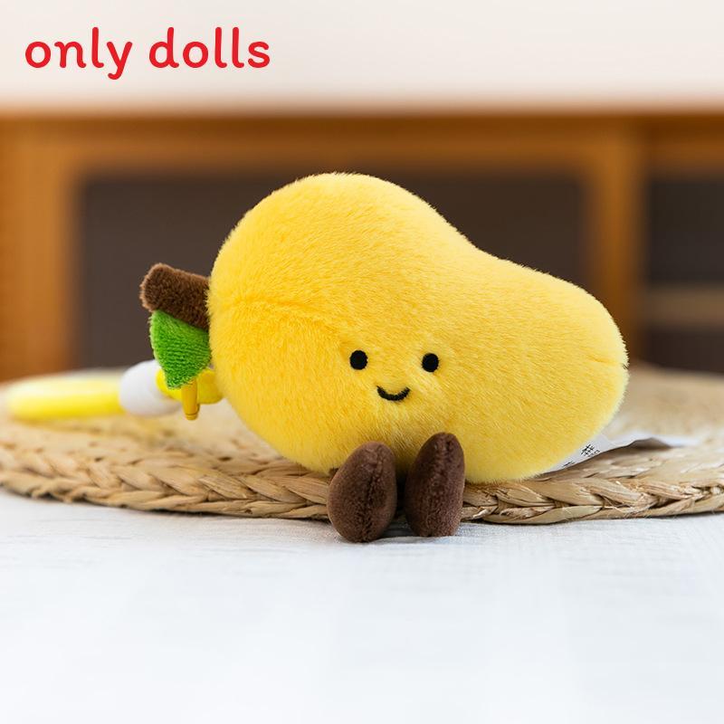Cuter Coconut Mango Tangerine Fruit Plush Keychain With Soft Pp Cotton For Kids And Gift Enthusiasts