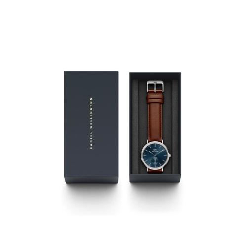 Daniel Wellington DW Men's Classic Multi-Eye Watch, 40 St Mawes S Arctic, Elegant Luxury Watch, Popular Gift, Leather