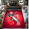 Tappeto in Flanella Stampato Cristiano Ronaldo Antiscivolo Morbido Poliestere Tappeto per Pavimento Tappetino Decorativo per Interni per Camera da Letto Soggiorno Divano