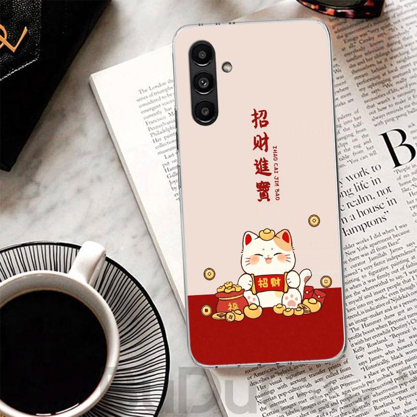 Lucky Cat Maneki Neko Japanese Phone Case For Samsung A17 A16 A26 A36 A56 A15 A14 A13 A55 A54 A53 A35 A34 A33 A25 A24 A23 A05S A
