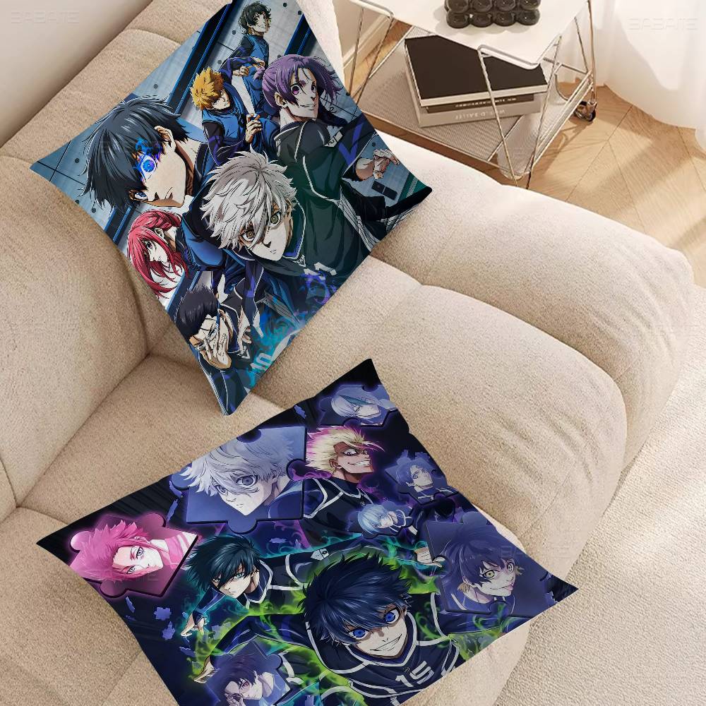 Japan Cartoon Blue Lock Cushion Cover Decorative Pillow Sofa Home Decor Case Pillow Cases