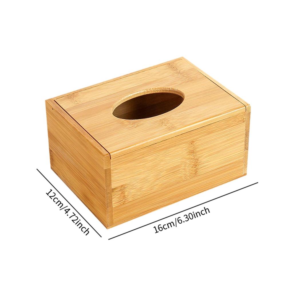 Bambus Tissue Box Abdeckung Tissue Spender Serviette Spender Box für Arbeitsplatte Badezimmer Büro Haushalt el