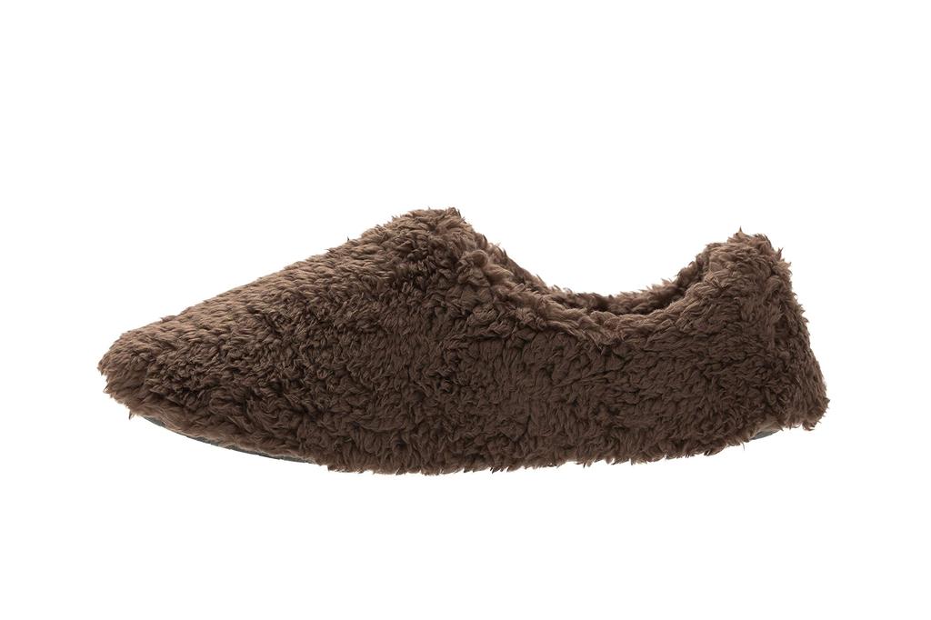 Warm Room Slippers with Size M [mianshe] Heels, Unisex, Fluffy, Lightweight, Washable, Brown,