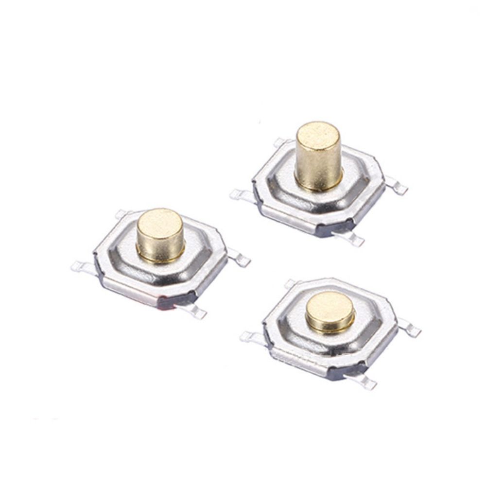 10PCS Metal SMD Pés Tátil 4*4*1.5MM Interruptores de Botão de Pressão Interruptor