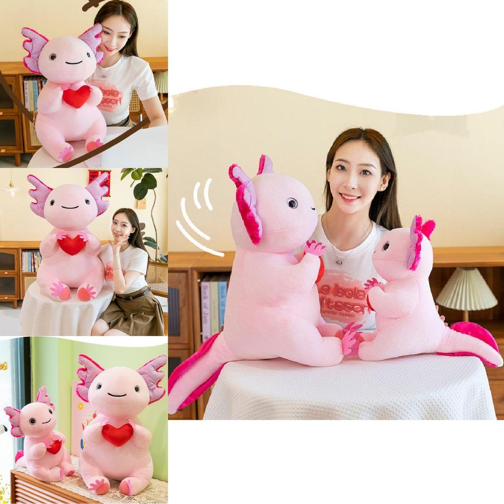 Soft Plush Axolotl Dinosaur Stuffed Toy In Adorable Design Available In Multiple Sizes