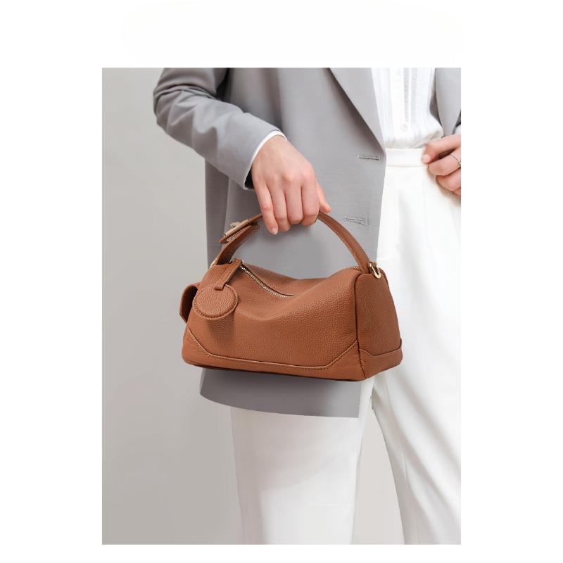 Bags for Women's New Crossbody Soft Leather Large Capacity Commuting Boston Pillow Bag Women's Bag Single Shoulder