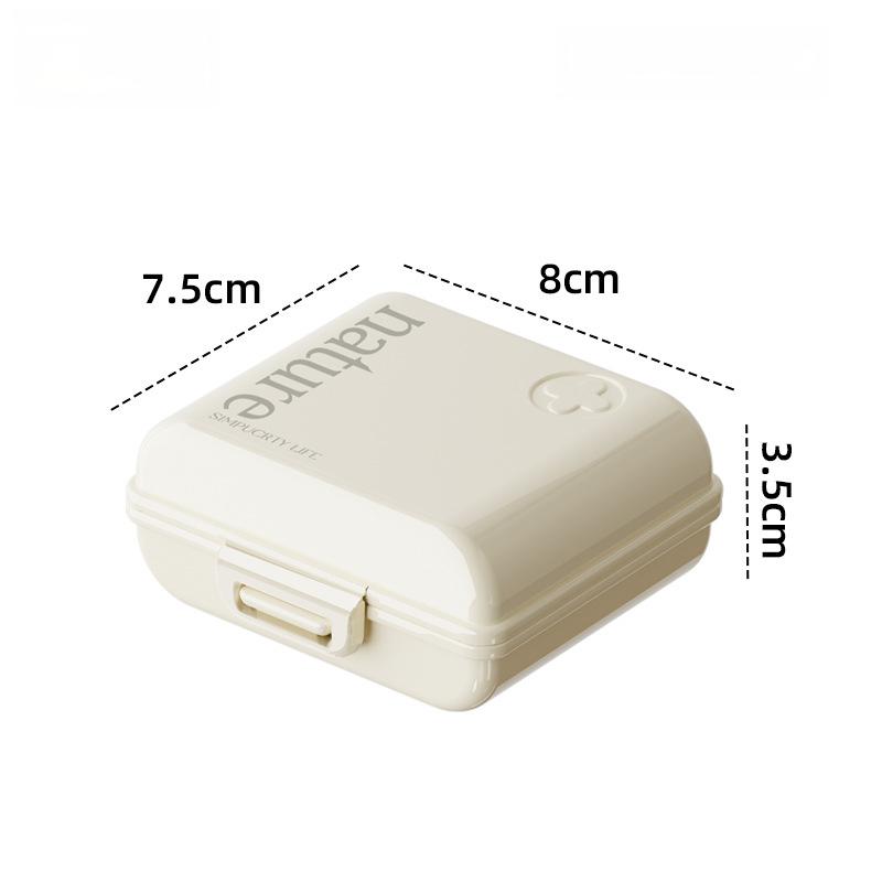 7 Day Airtight Moisture Proof Pill Organizer Slim Portable Mini 7 Compartment Case for Daily Travel Pills Tablets Storage
