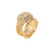 Wish full circle zircon geometric three-piece ring simple niche unique ring