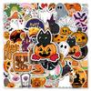 50 Halloween Graffiti Cartoon Stickers: Waterproof DIY Decor for Cups, Skateboards, and Luggage.