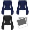 Elegante Camicia Blusa Steampunk con Maniche a Campana per un Unico Costume da Pirata Cosplay