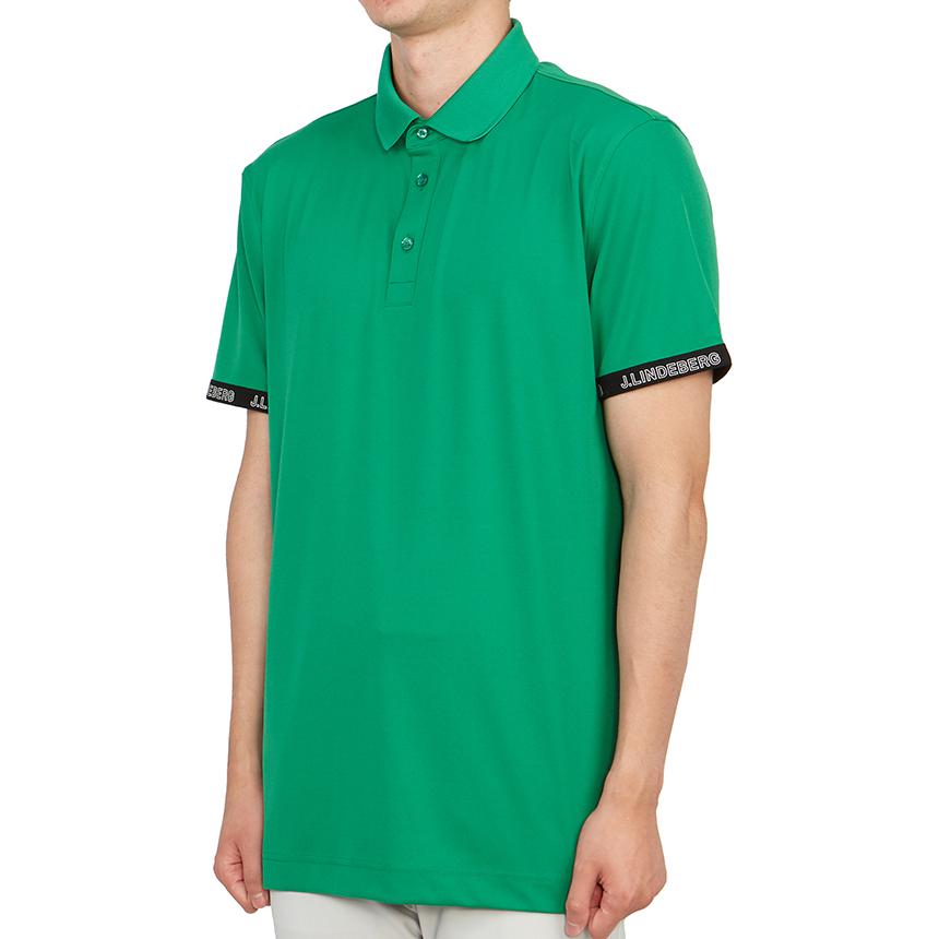 J.LINDEBERG Letter Pullover Short Sleeve Polo Shirt Men Polo Shirts Green GMJT07623-M376