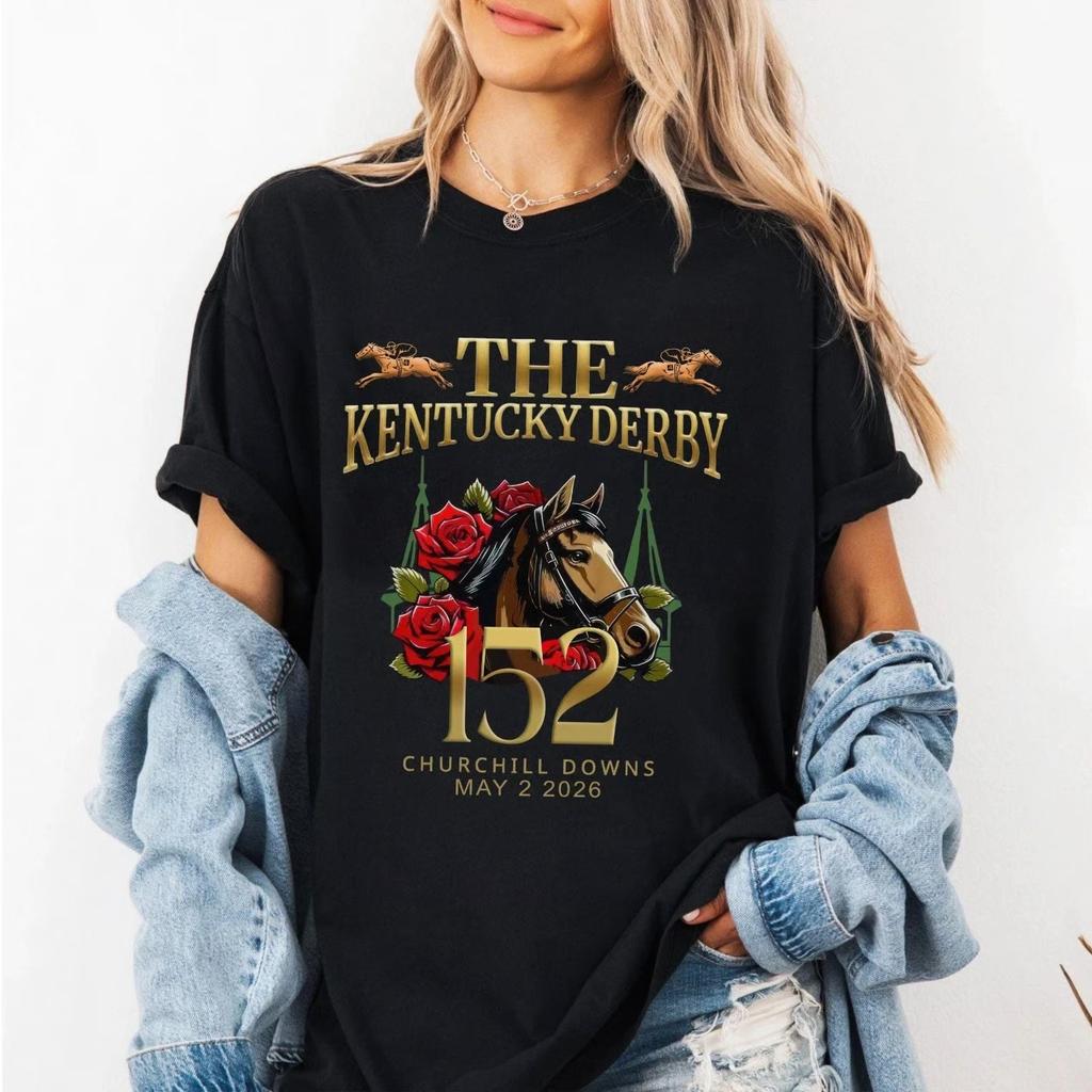 The Kentucky Derby 2026 T Shirt, 152th, Churchill Downs, Run For The Roses Shirt