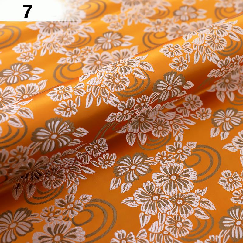 100*75 cm High-density Nylon Floral Brocade Fabric Satin Silk  Jacquard Fabric For Diy Sewing Cheongsam Hanfu Kids Garment