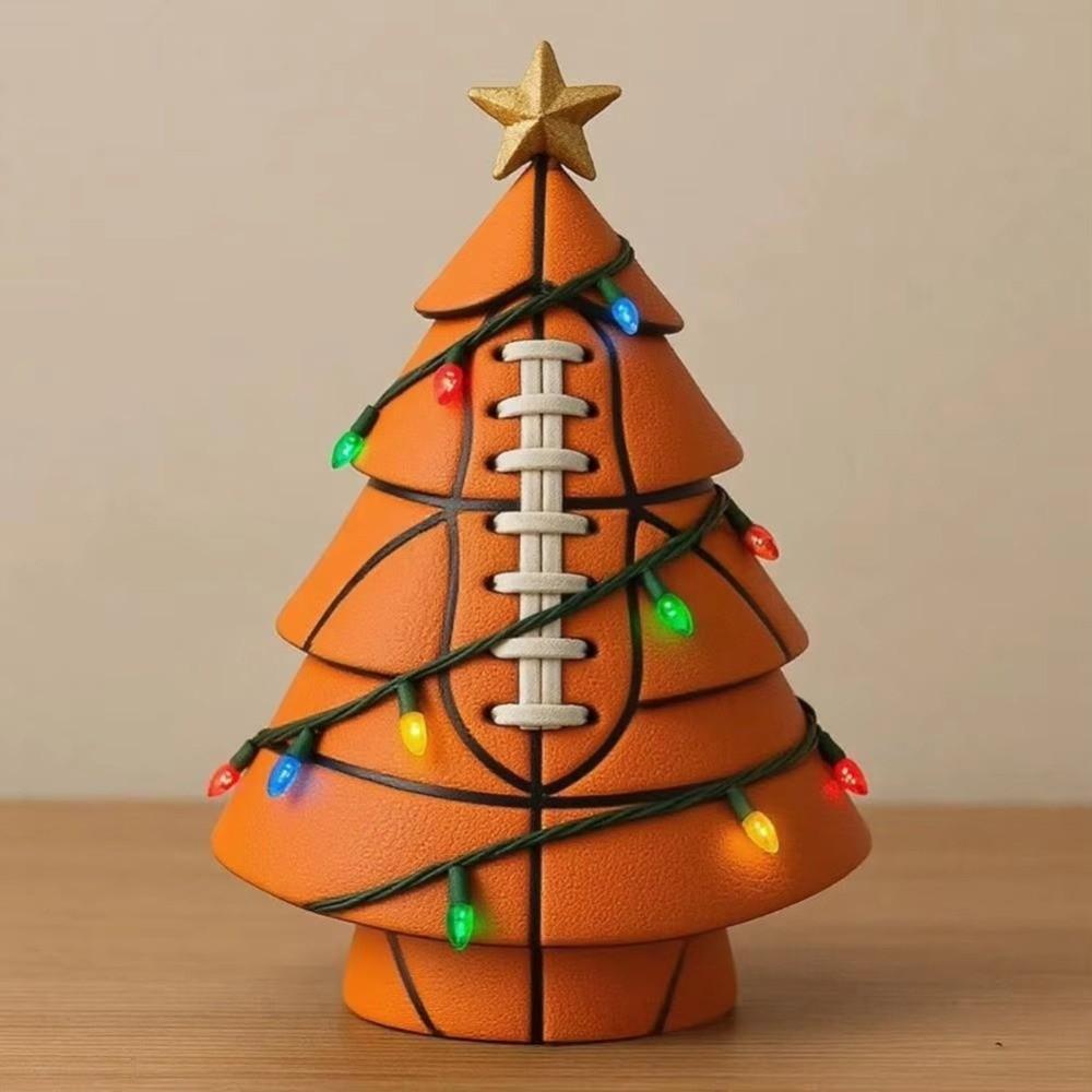 Mit Goldstern Fußball Weihnachtsbaumschmuck Rugby Basketball Baseball Indoor Tischdekorationen Weihnachtsfigur Ornament