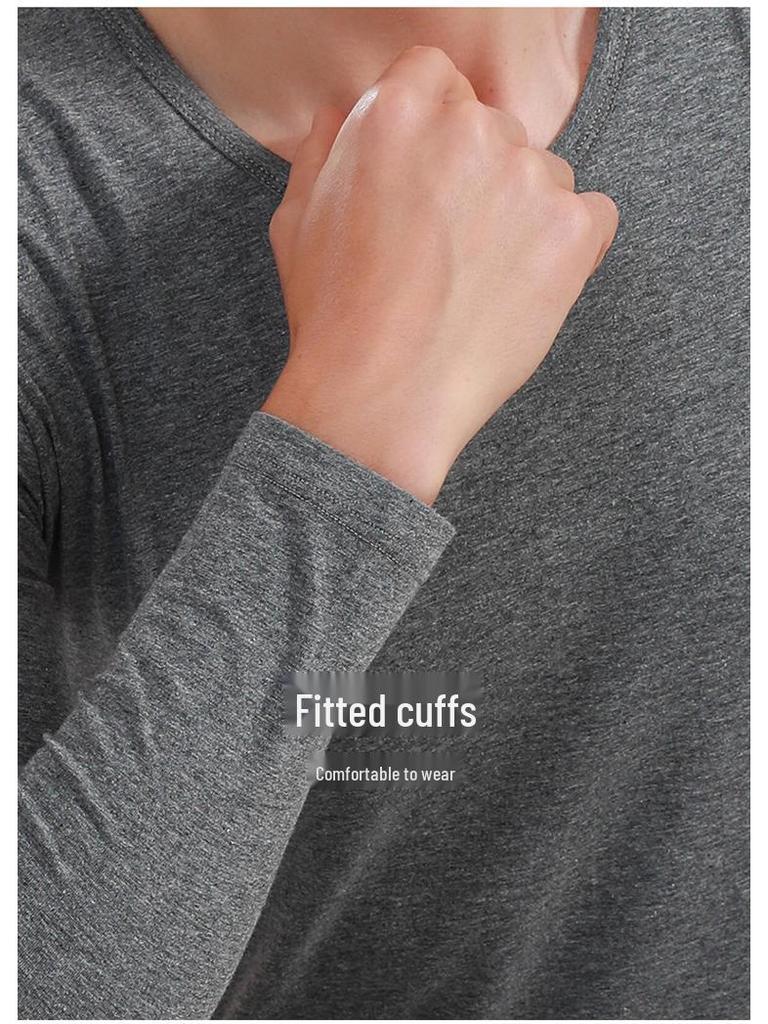 Men's Modal Slim-Fit Thin Warm Underwear Set - Knit Base Layer for Autumn, Winter, Spring