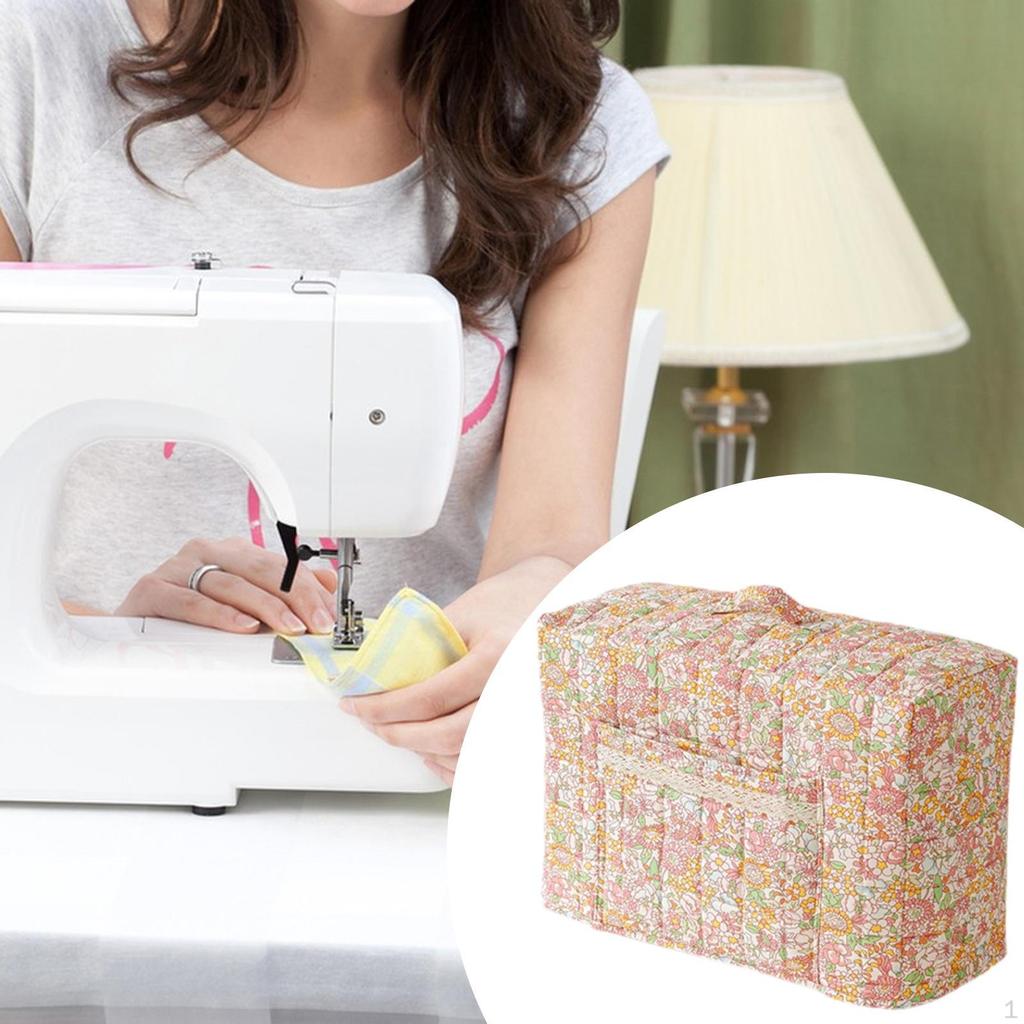Copertura Floreale per Macchina da Cucire Trapuntata Antipolvere, Boho, Decorativa, Organizer per Materiali da Cucito per la Stanza dell'Artigianato