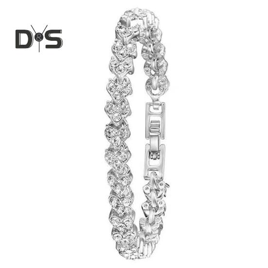 2 Teile/satz Frauen Quart Uhr Glänzende Strass Kreisförmigen Zifferblatt Hohe Präzision Uhrwerk Armbanduhr mit Armband