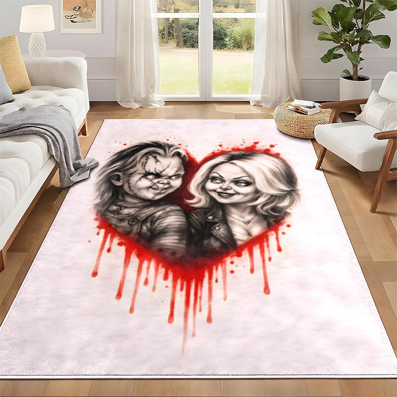 Chucky with Tiffany Carpet Door Mat for Living Room or Bedroom Protective Mat Under Chair Office Decoration Christmas Gift Birthday Present