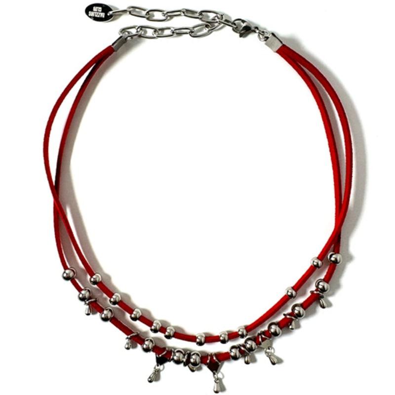 

Dazzling Club Native Suede Necklace White_S