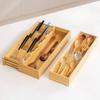 Kitchen Cutlery Box Bamboo Storage Box Chopstick Fork Telescopic Drawer Storage Rack Kitchen Organizer Home Organizer