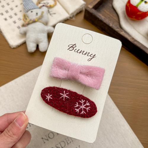Wool Felt Cartoon Bread Slices Biscuits BB Clip Cute Bangs Side Clip Hairpin Funny Hair Clip Children's Hair Accessories