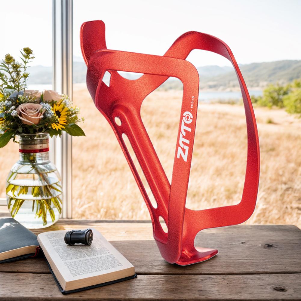 MTB Bicycle Water Bottle Cage Aluminum Alloy Cycling Bottle Holder Wear-Resistant Ultralight Bike Bottle Cage for Outdoor Sport