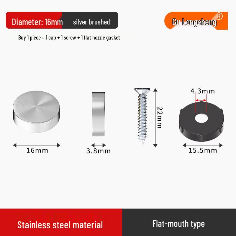 Non-marking Decorative Nail Cap for Mirrors and Tiles