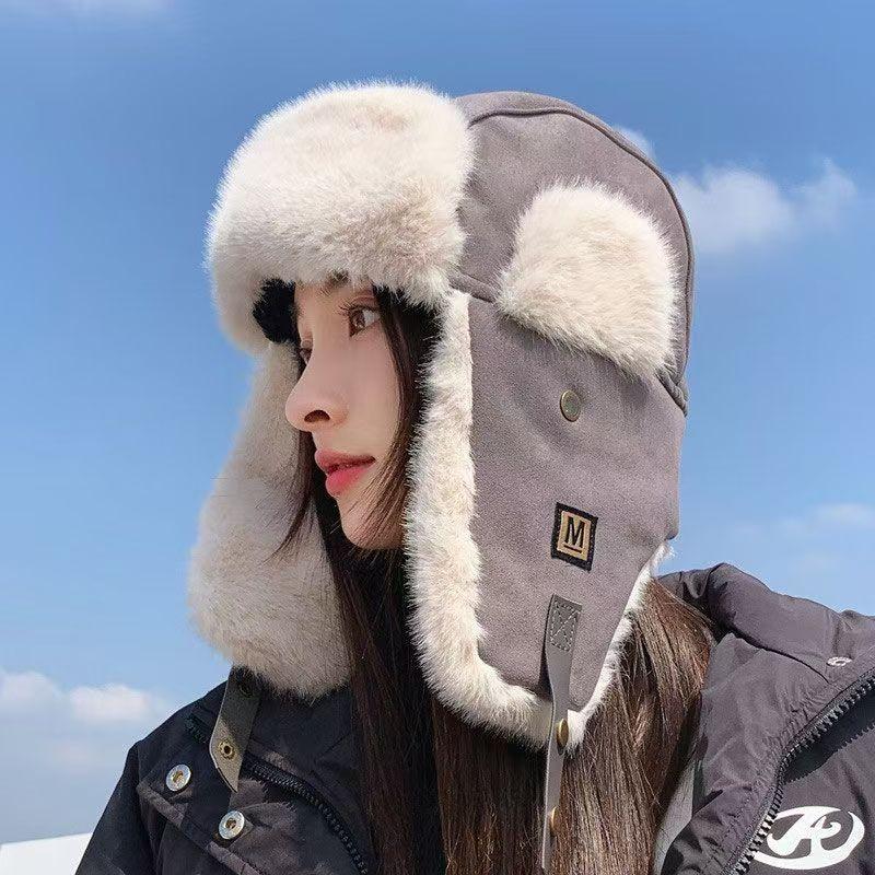 In Autumn and Winter, Men and Women Outdoor Cycling, Cold-proof and Warm Cotton Hats, Piled and Thickened Versatile Flying Hats