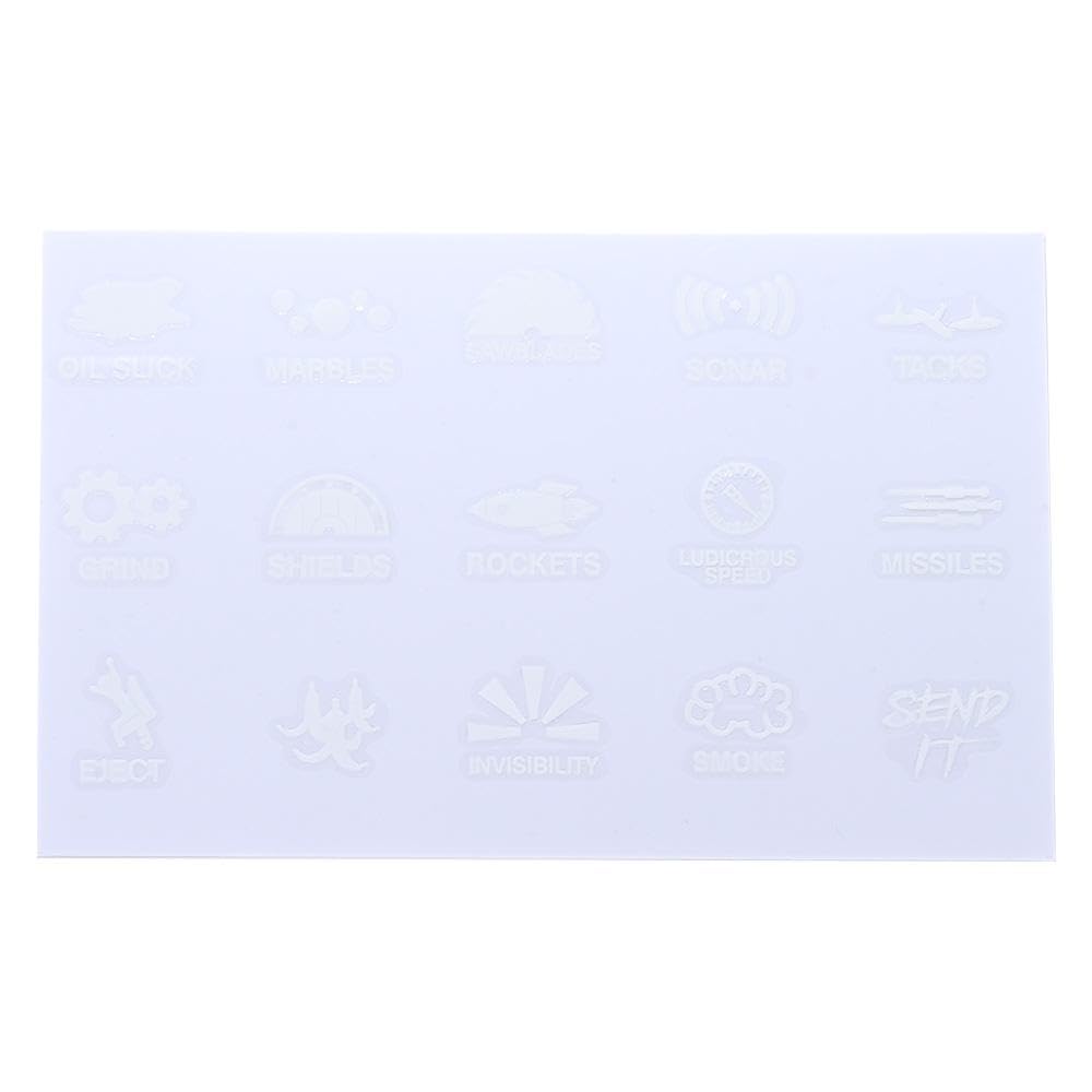 4PCS Car Sticker Decal, Car Switch Button Sticker 15 Patterns Novelty Stickers for Car