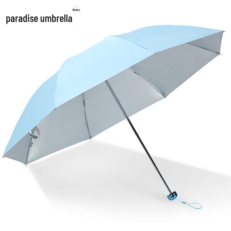 Tiantan Foldable UV Protection Sun and Rain Umbrella - Three-Fold Sunshade for Men, Women, and Students
