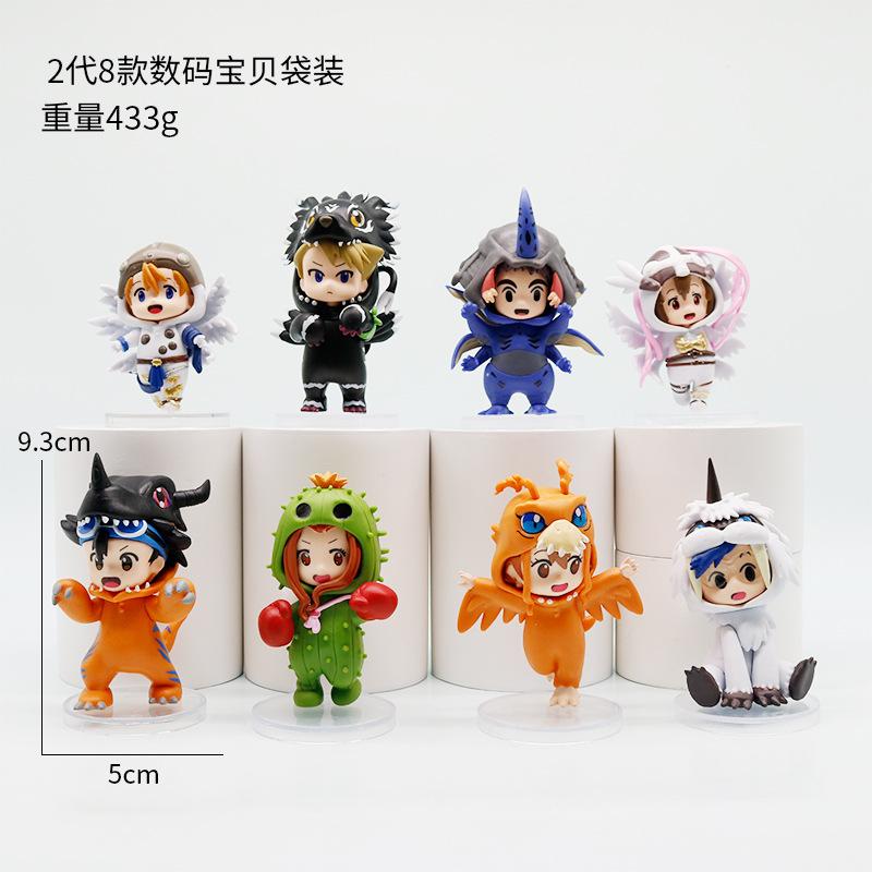 Tall Superior Quality 6-8pcs/set Anime Digital Monster Digimon Cosplay Adorable PVC Collection Action Figure Model Playthings Fans Birth Date Gifts