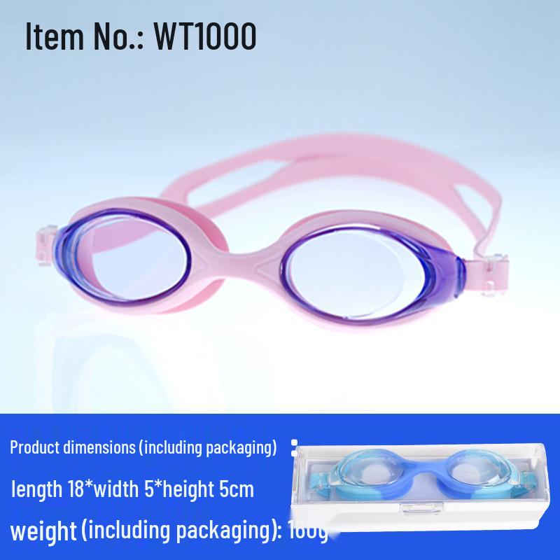 Kids' Anti-Fog High-Definition Swim Goggles with Flat Lens - Boys & Girls Diving Goggles