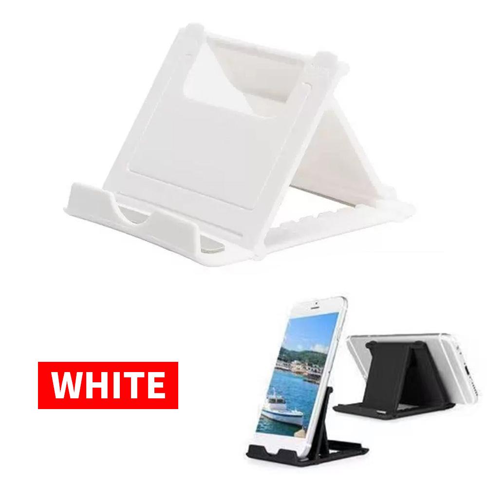 1PC Mini Creative Portable Universal Folding Plastic Phone Holder Tablet Computer Stand белый