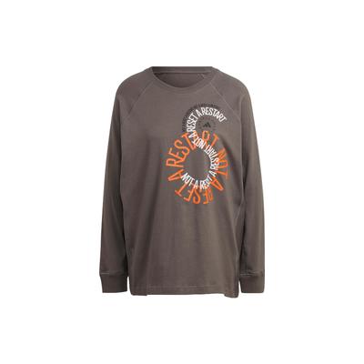 Adidas Stella McCartney Μακρυμάνικο T-Shirt με Σχέδιο Λογότυπου Unisex Μπλούζες Καφέ IB5897