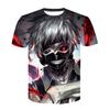 Strange Things Tokyo Ghoul Men 3D Graphic T Shirts Anime Ken Kaneki Print T Shirts Cartoon Loose Cotton Tshirts Hipster Tops