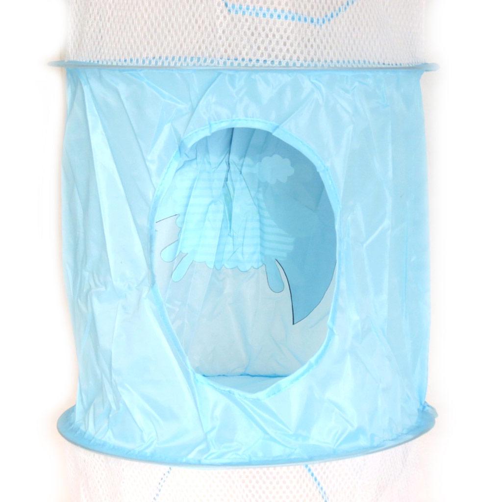 Les Trésors De Lily [M4691] - Rangement suspendu 'Tom et Zoé' bleu (106x31 cm) mouton